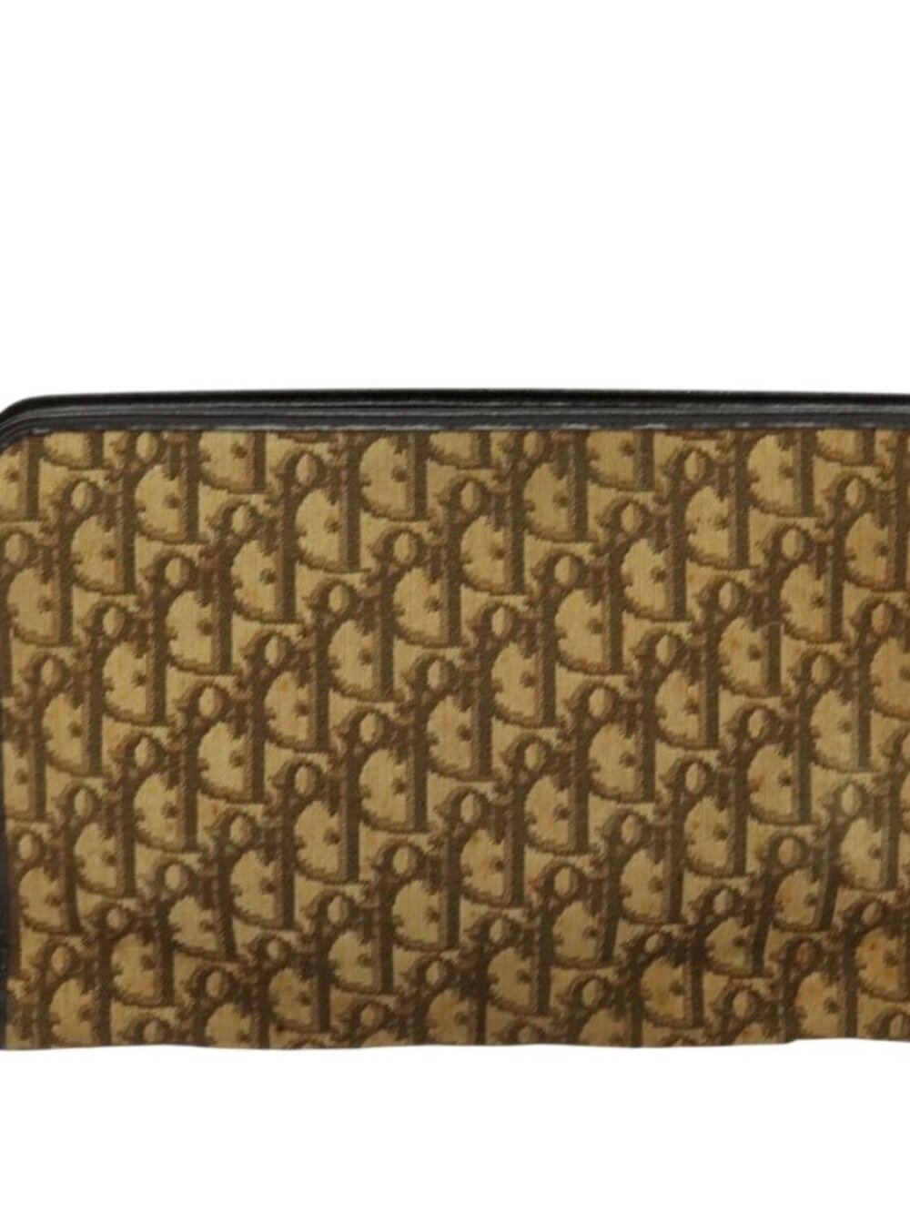 Christian Dior Trotter Canvas Shoulder Bag Beige Auth 126128 - Picture 3 of 16